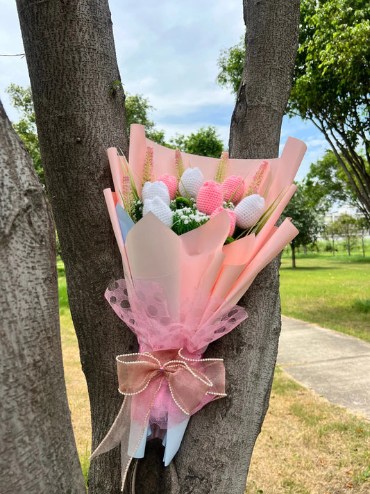 Tulip Trail Handmade Crochet Flower Bouquet Phoolwala Store