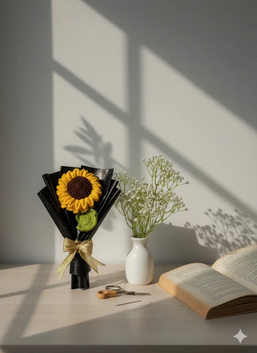 Soorajmukhi Handmade Crochet Sunflower Bouquet Phoolwala Store