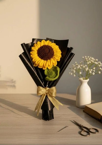 Soorajmukhi Handmade Crochet Sunflower Bouquet Phoolwala Store