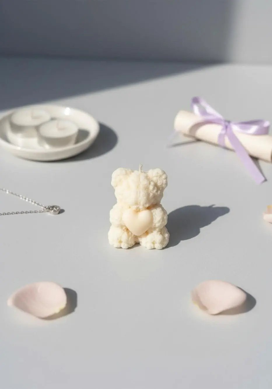 Sweetheart Teddy Candle Phoolwala Store