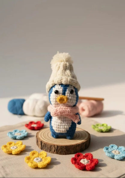 Puffy Puff Penguin Handmade Crochet Plush Toy Phoolwala Store