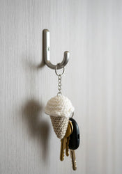Frosty Cone Handmade Crochet Ice Cream Keychain