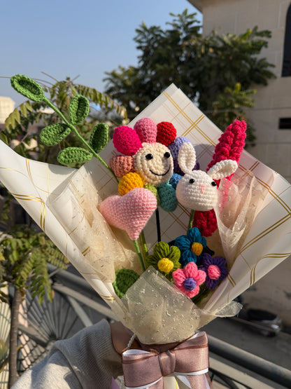 Smiley Crochet Bouquet