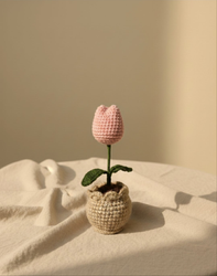 Handmade Crochet Pocket Tulip