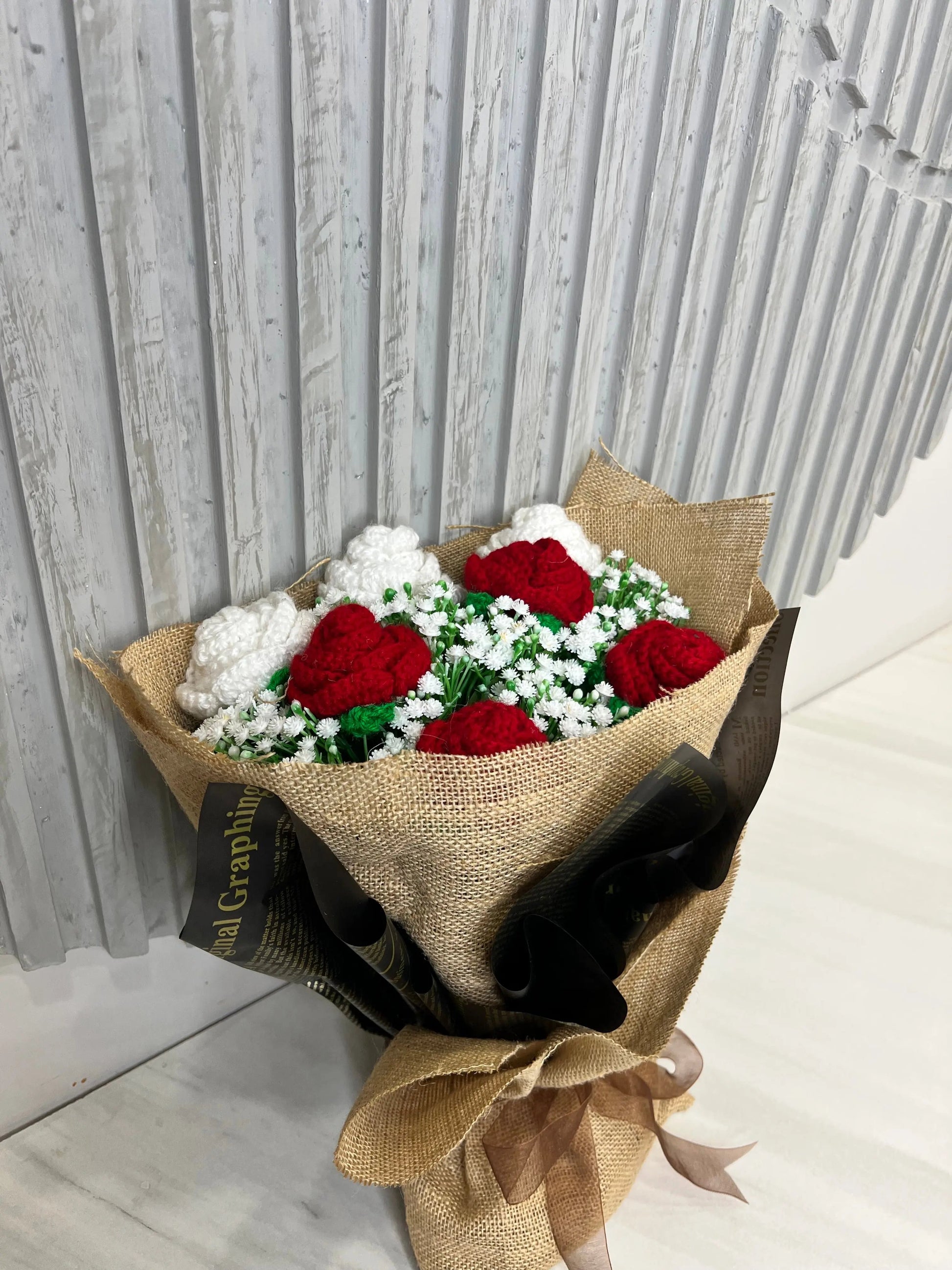 Vintage Rose Whisper Bouquet Handmade Crochet Phoolwala Store