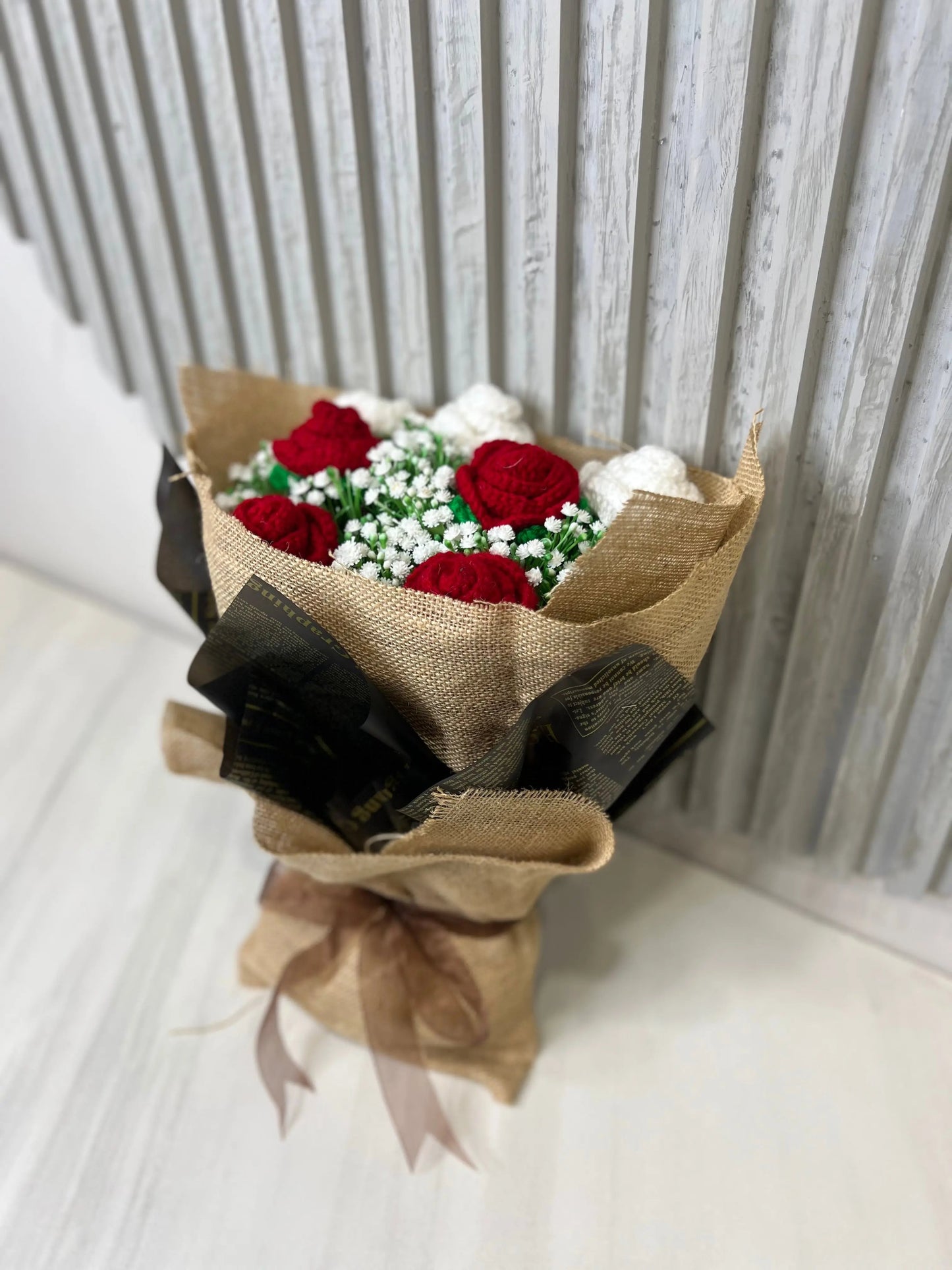 Vintage Rose Whisper Bouquet Handmade Crochet Phoolwala Store