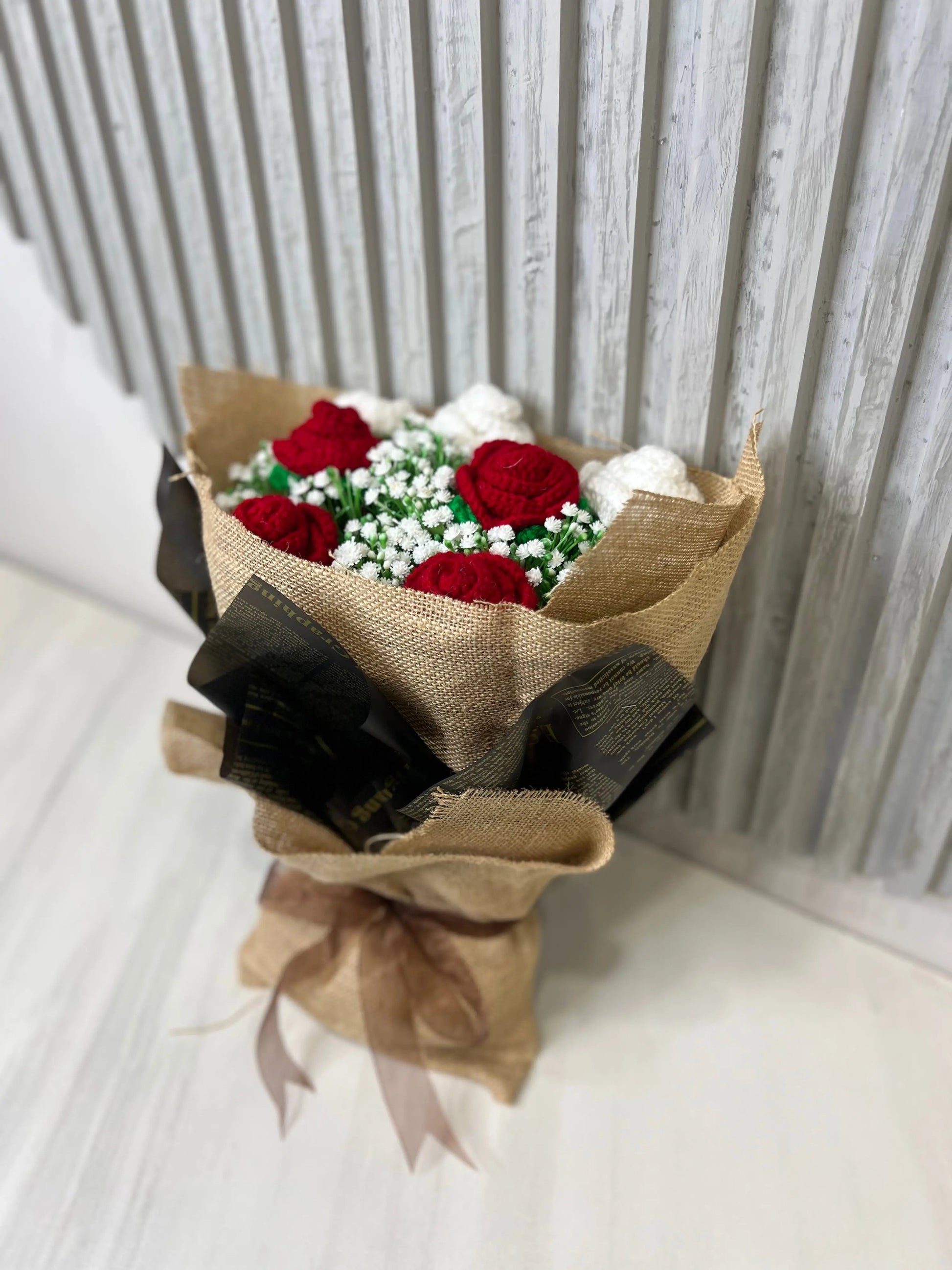 Vintage Rose Whisper Bouquet Handmade Crochet Phoolwala Store