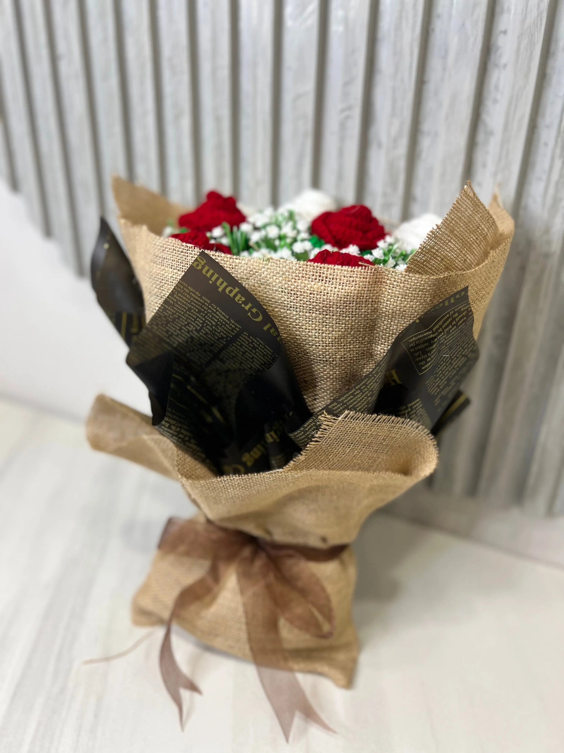 Vintage Rose Whisper Bouquet Handmade Crochet Phoolwala Store