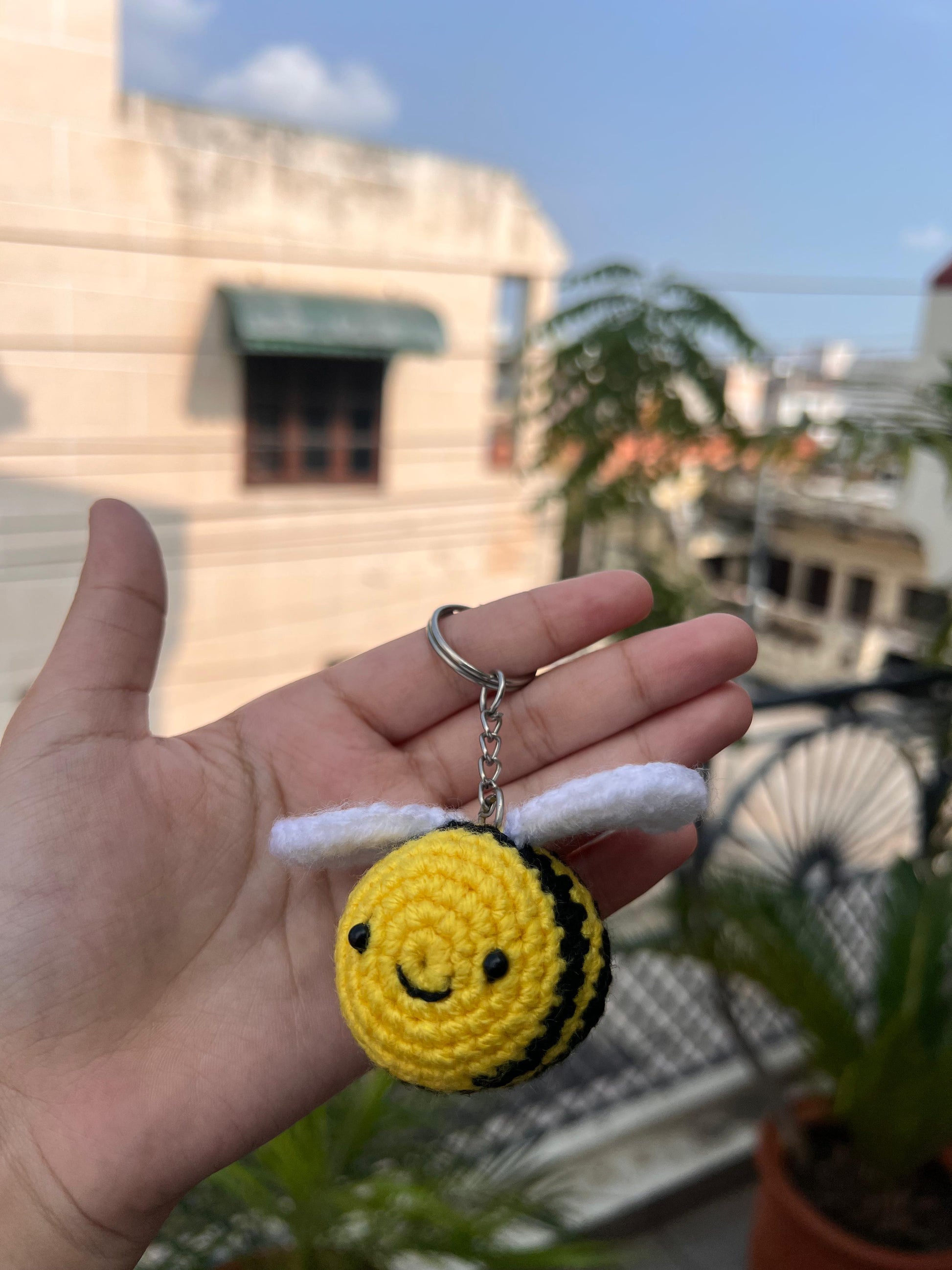 Buzz Buddy Handmade Crochet Bee Keychain Phoolwala Store