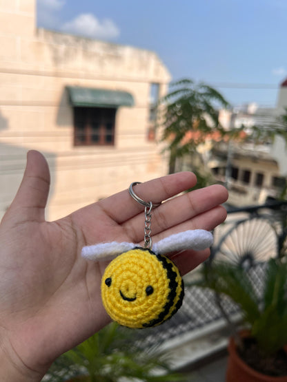 Buzz Buddy Handmade Crochet Bee Keychain Phoolwala Store