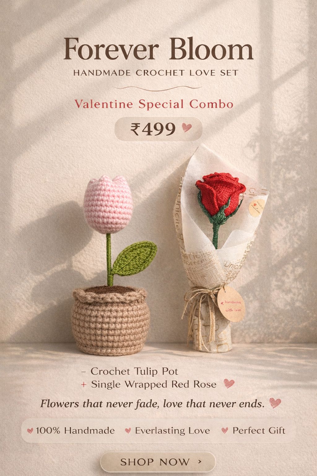 Forever Bloom – Handmade Crochet Love Set