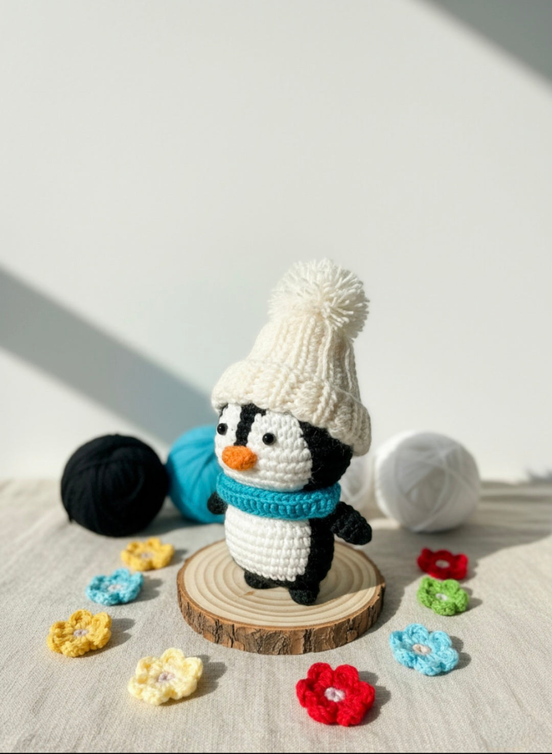 Puffy Puff Penguin Handmade Crochet Plush Toy Phoolwala Store
