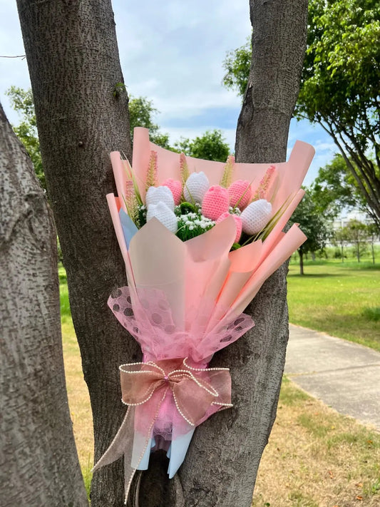 Tulip Trail Handmade Crochet Flower Bouquet Phoolwala Store
